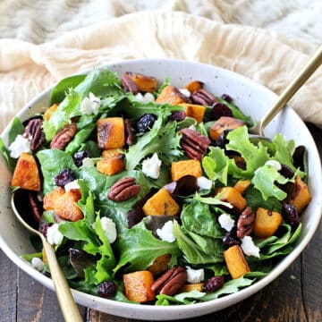 Roasted Butternut Squash Salad with Maple Dijon Vinaigrette