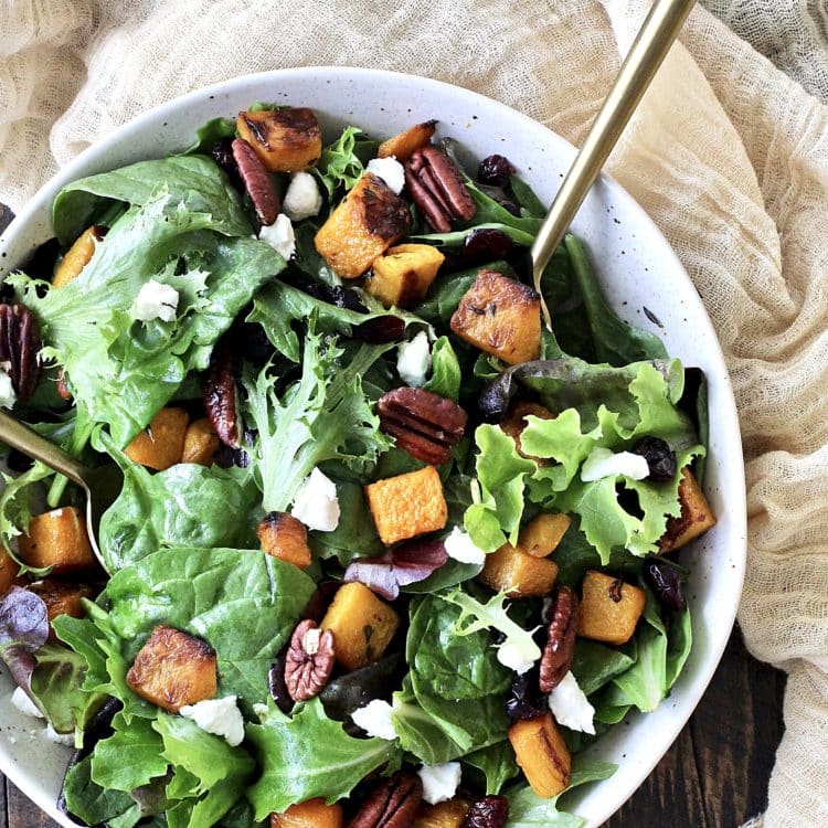 Roasted Butternut Squash Salad with Maple Dijon VinaigretteRoasted Butternut Squash Salad with Maple Dijon Vinaigrette