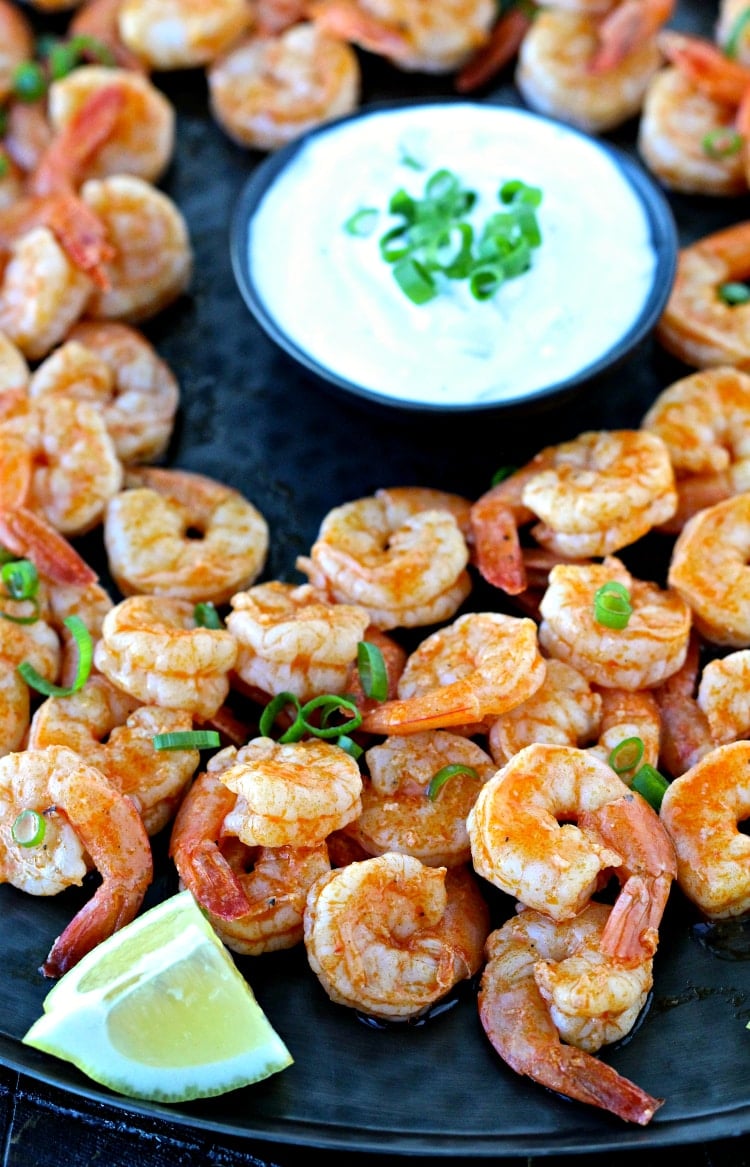 Super Bowl Snacks- Grilled Buffalo Shrimp | @foodiephysician