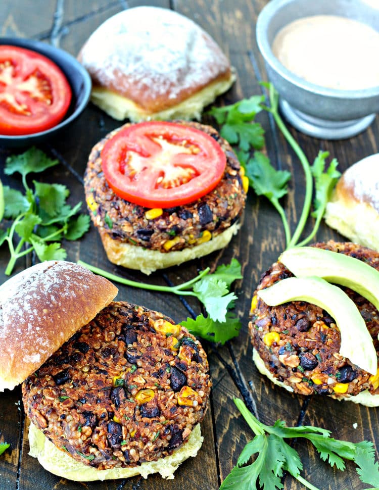 Black Bean & Quinoa Veggie Burgers