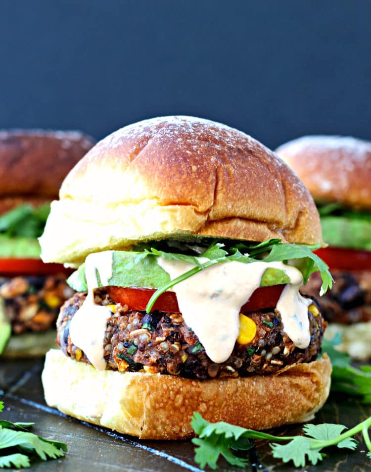 Black Bean & Quinoa Veggie Burgers