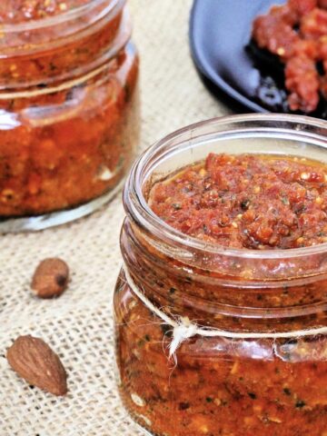 pesto rosso in a jar