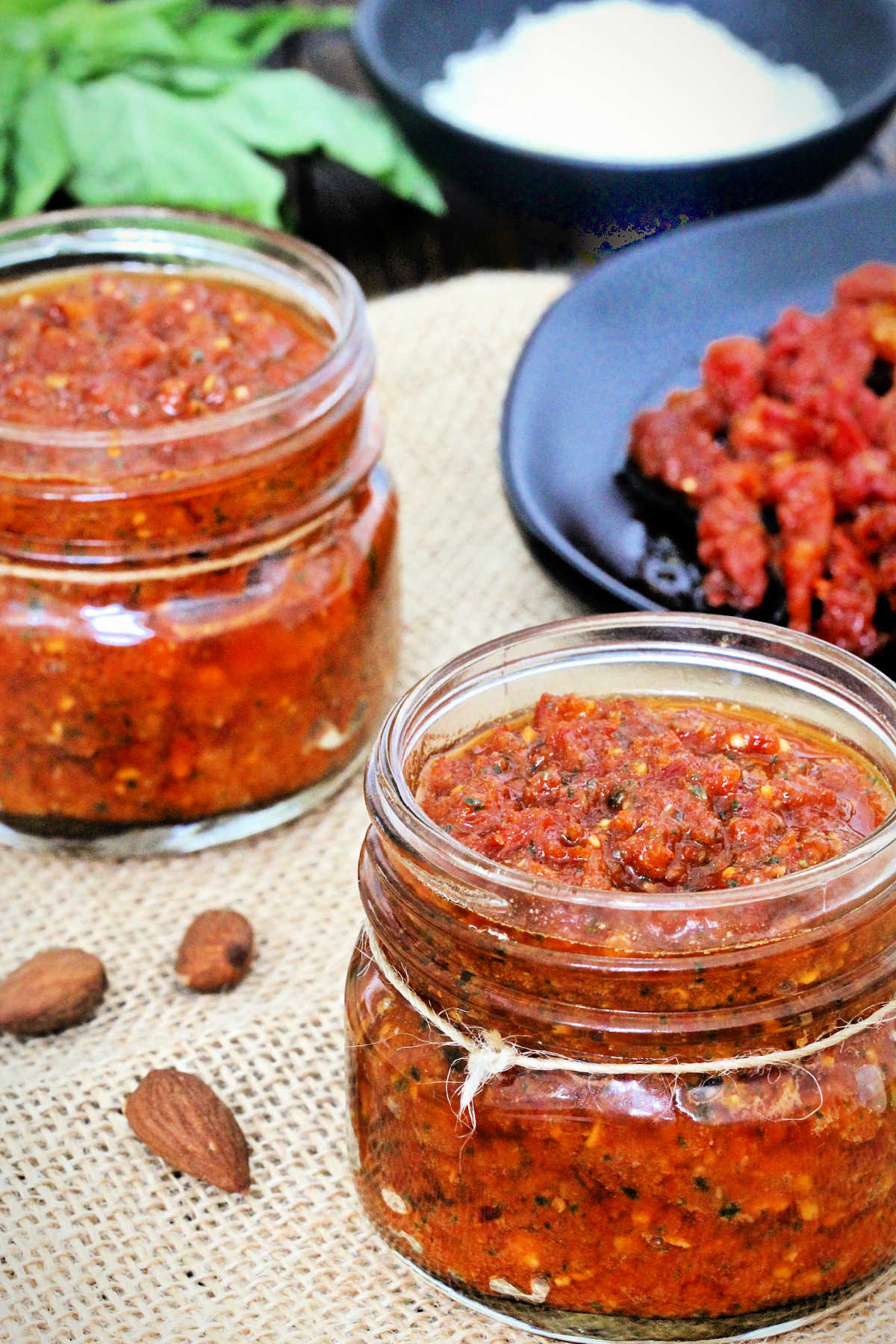 pesto rosso in a jar