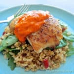 sablefish with romesco sauce