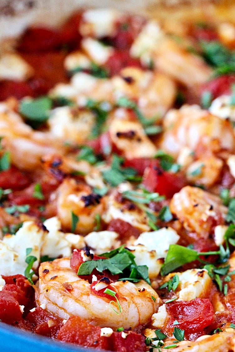 Greek Feta Shrimp Skillet