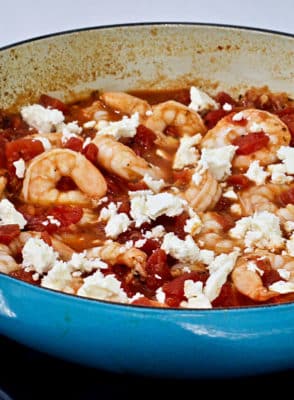 Greek Feta Shrimp Skillet