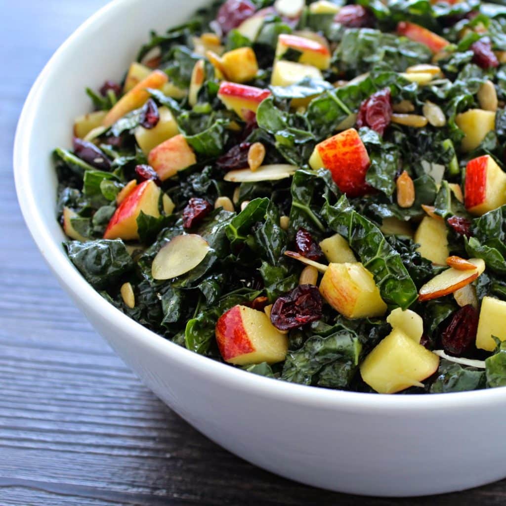 Tuscan Kale and Apple Salad | @foodiephysician