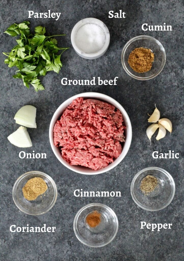 Kebab ingredients