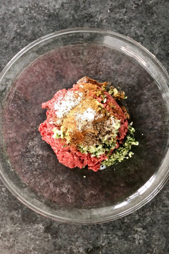 kofta ingredients in a bowl