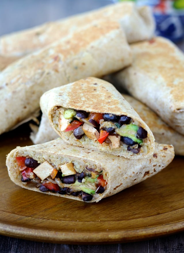 Crispy Chipotle Tofu and Black Bean Burritos | The Foodie Physician #tofu #burritos #nasoya