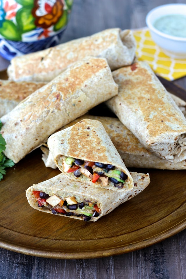 Crispy Chipotle Tofu and Black Bean Burritos | The Foodie Physician #tofu #burritos #nasoya