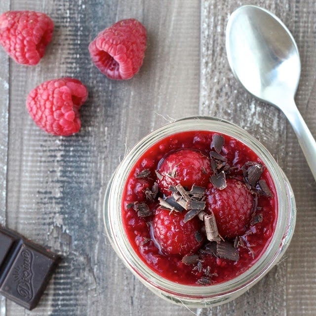 Chocolate Raspberry No-Bake Cheesecake Jars | The Foodie Physician