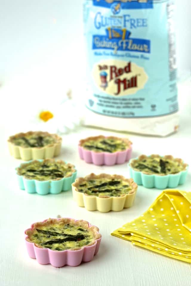 Mini Spring Vegetable Quiches | The Foodie Physician #BRMEaster #quiche #glutenfree #thefoodiephysician #clevergirls