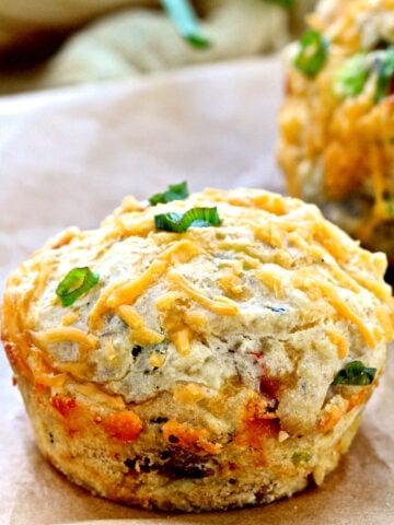 Savory Oatmeal Breakfast Muffins