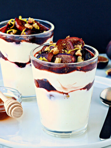 Balsamic Roasted Fig & Yogurt Parfaits