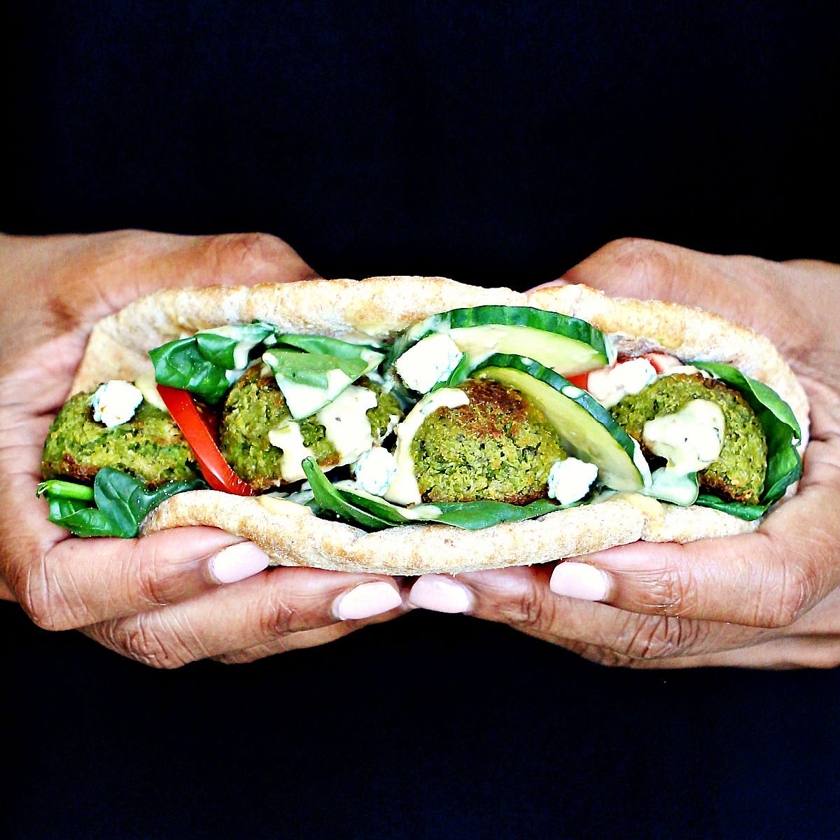 Edamame Falafel Sandwiches