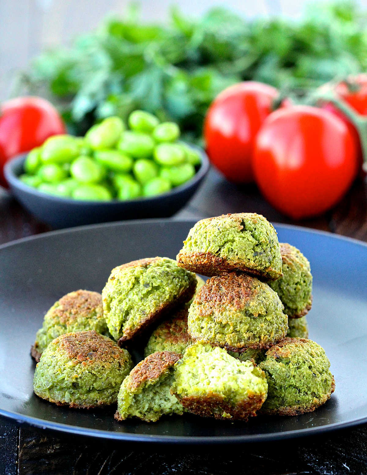 Edamame Falafel Stack