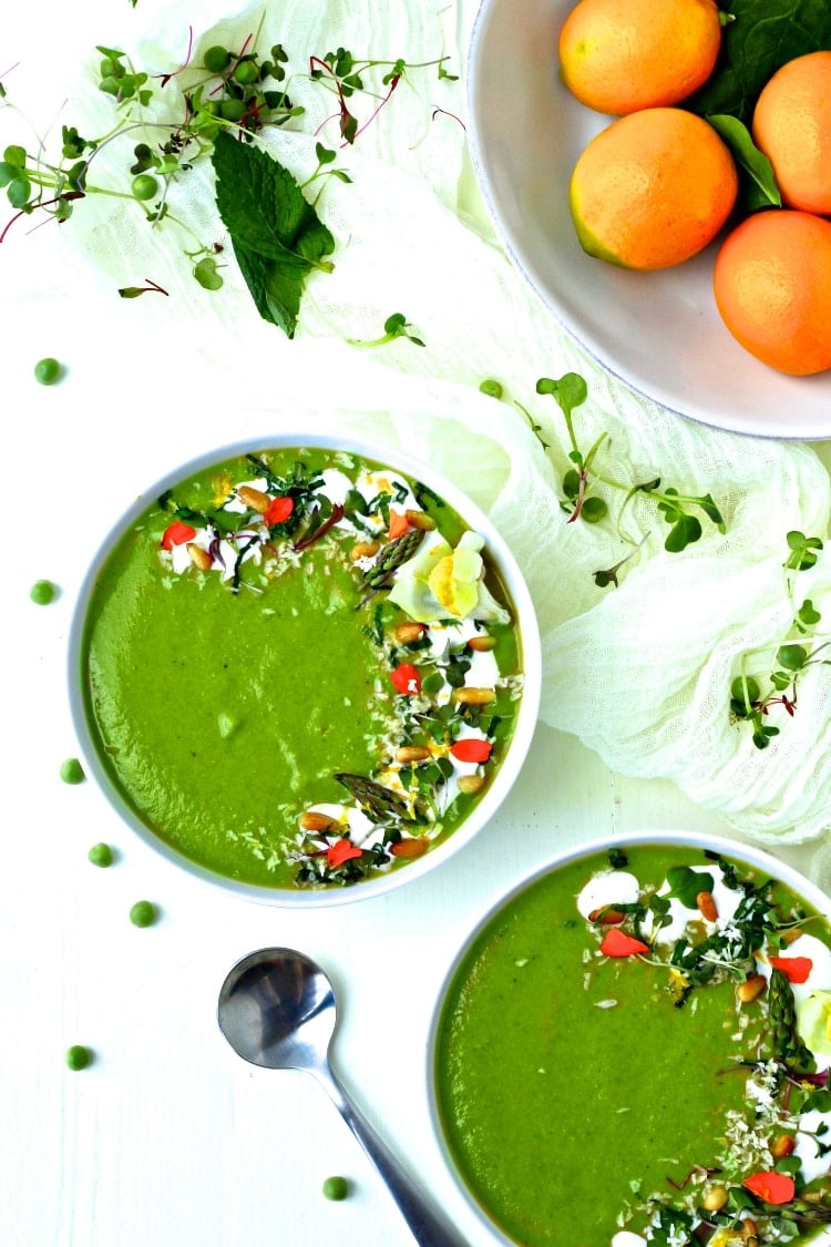 Green Spring Vegetable Soup | @foodiephysician