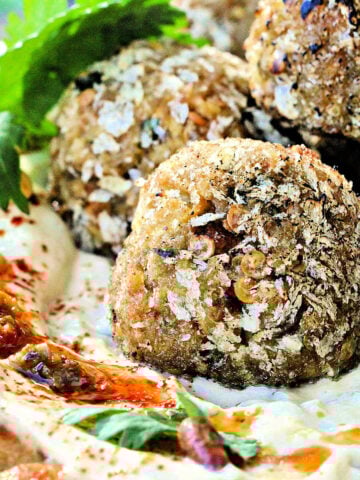 Mediterranean Eggplant Hummus "Meatballs"
