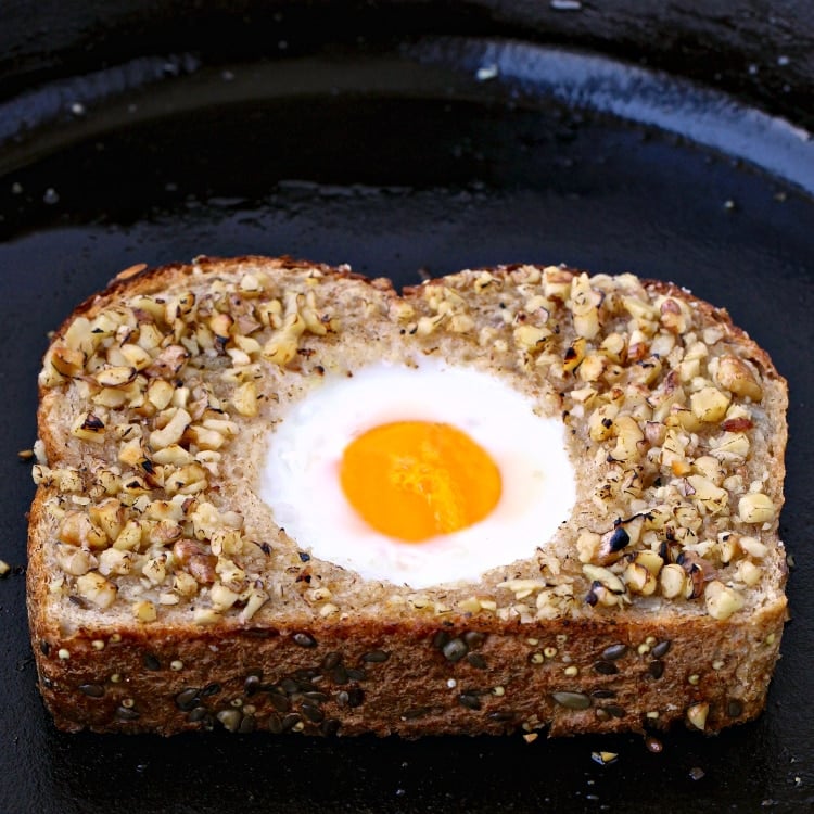 Walnut-Crusted Toad in a Hole | @foodiephysician