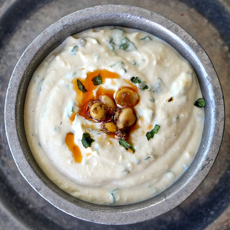 Mediterranean Eggplant Hummus "Meatballs" | @foodiephysician