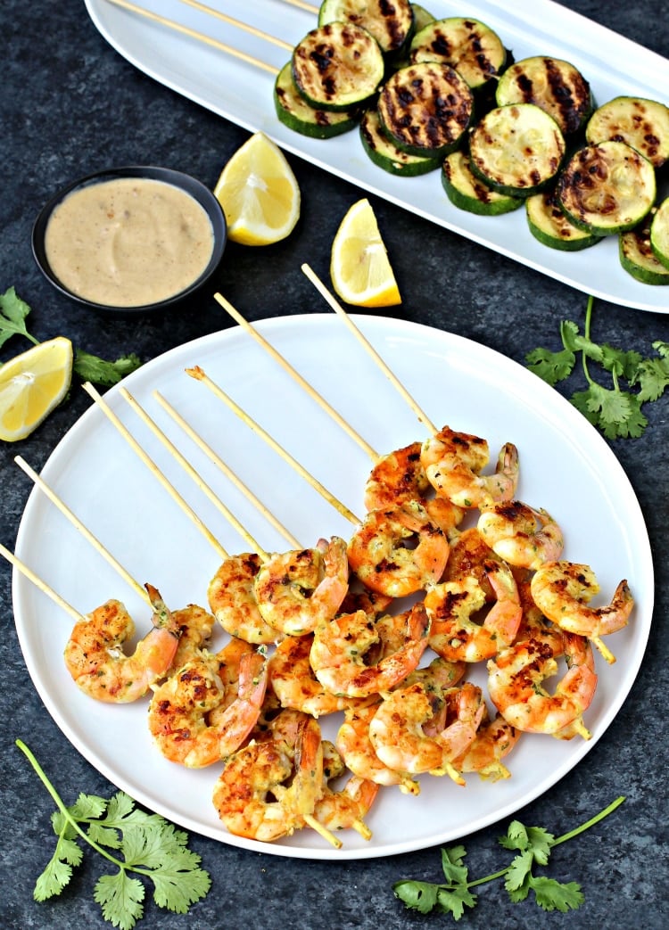 Coconut Curry Shrimp Kebabs | @foodiephysician