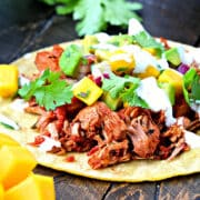 Slow Cooker Jackfruit Taco Close Up