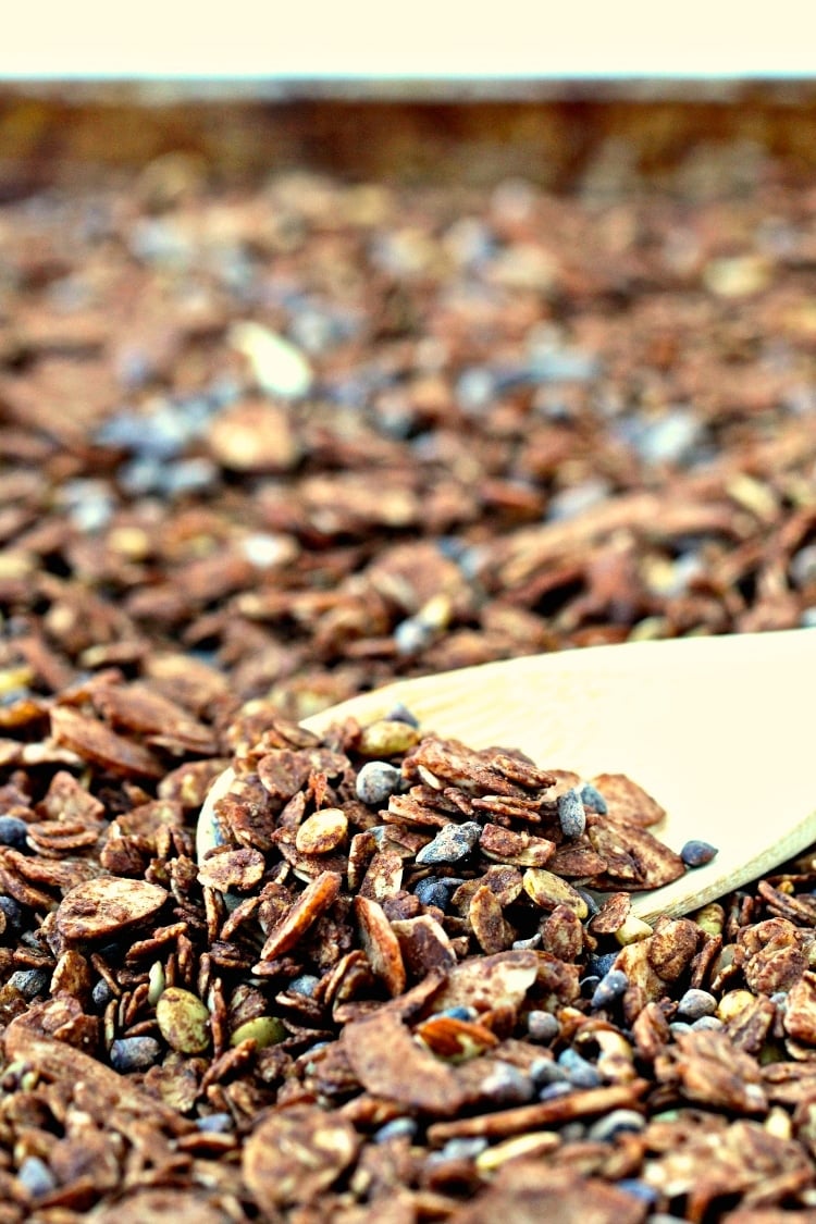 Chocolate Coconut Almond Granola | @foodiephysician