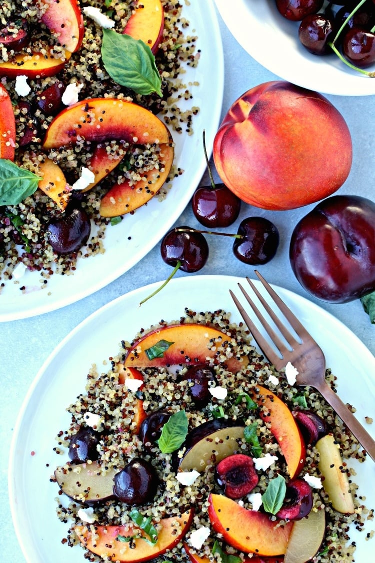 Quinoa Salad with Stone Fruit | @foodiephysician