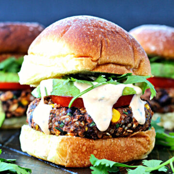 Black Bean & Quinoa Veggie Burgers