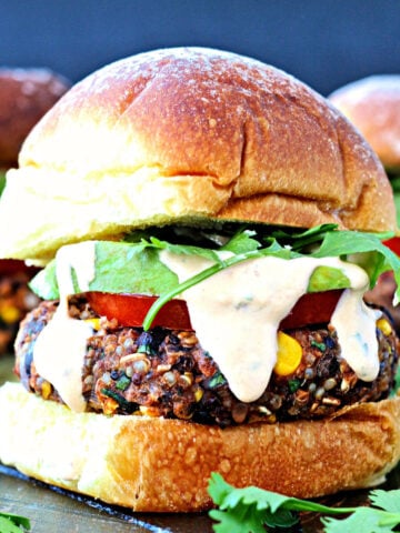 Black Bean & Quinoa Veggie Burgers