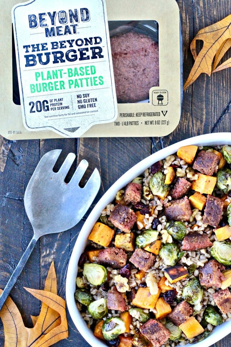 Beyond Burger Holiday Farro Bowl