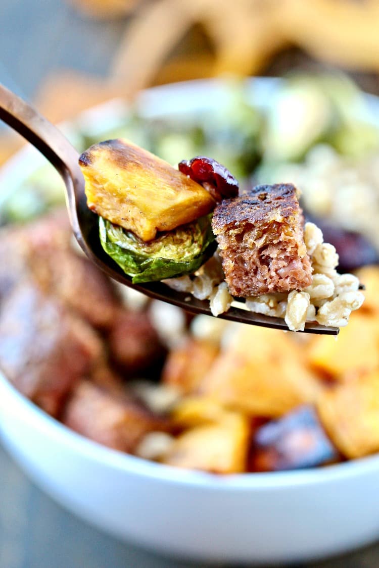 Beyond Burger Holiday Farro Bowl