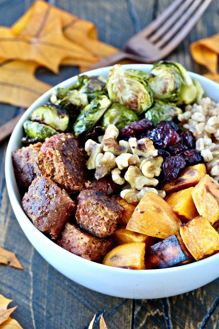 Beyond Burger Holiday Farro Bowl