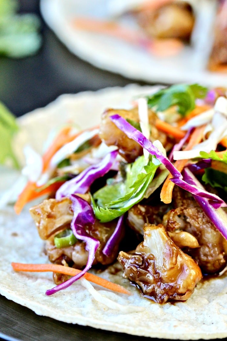 Asian Crispy Cauliflower Tacos