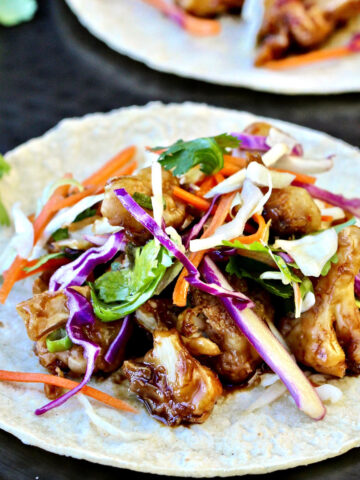 Asian Crispy Cauliflower Tacos