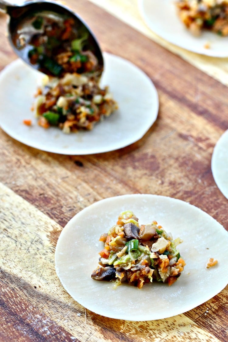 Vegetable Walnut Potstickers