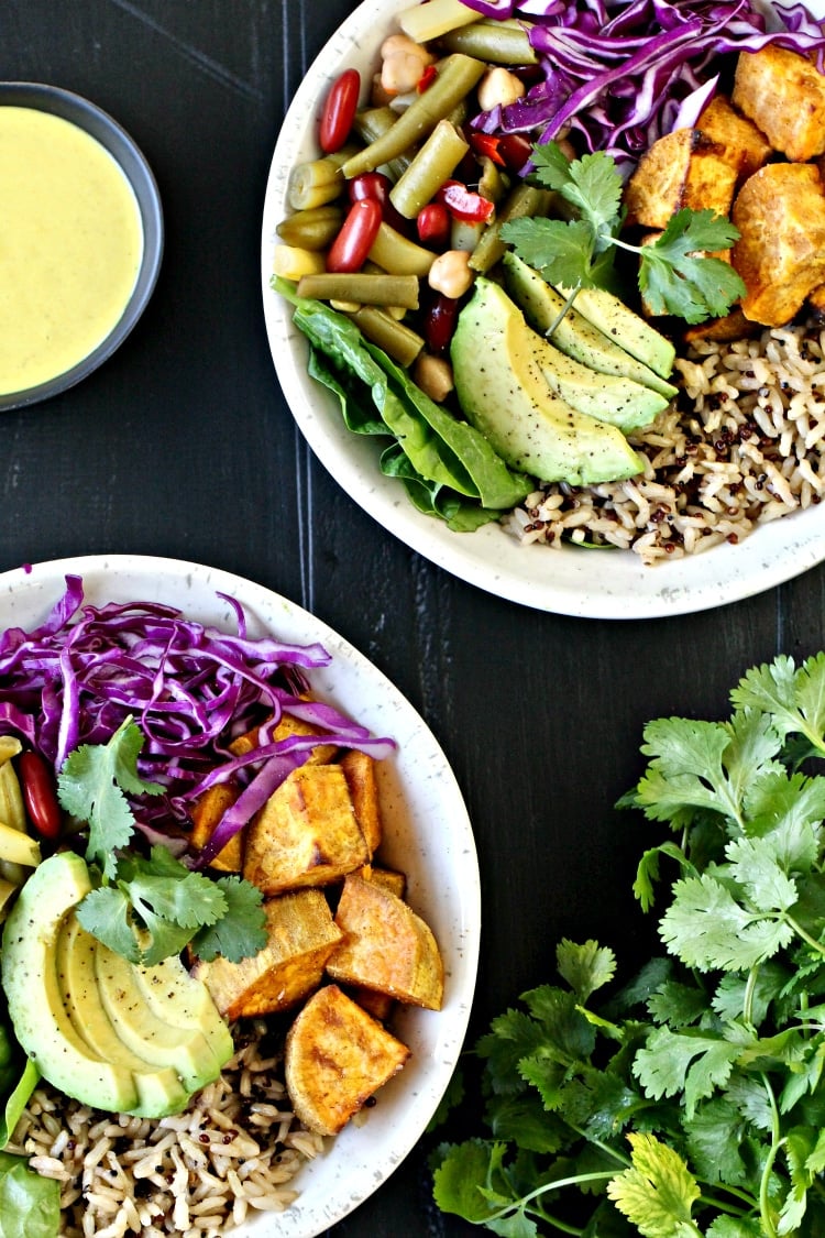 Buddha Bowl with Turmeric Tahini Sauce