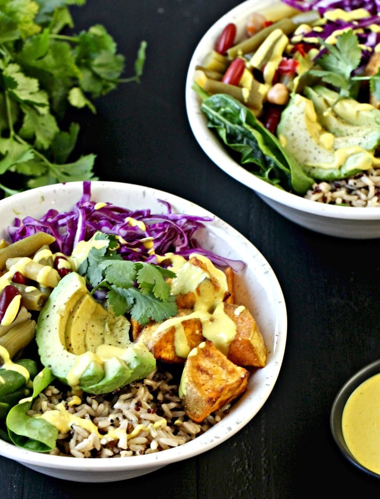 Buddha Bowl with Turmeric Tahini Sauce