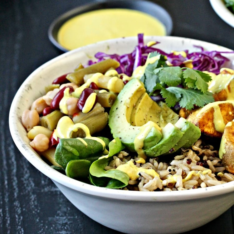 Buddha Bowl with Turmeric Tahini Sauce