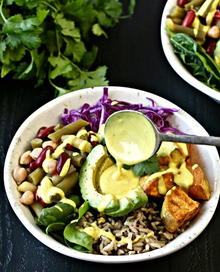Buddha Bowl with Turmeric Tahini Sauce