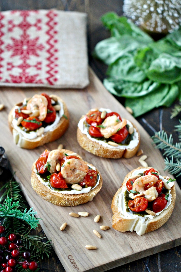 Garlic Shrimp Bruschetta
