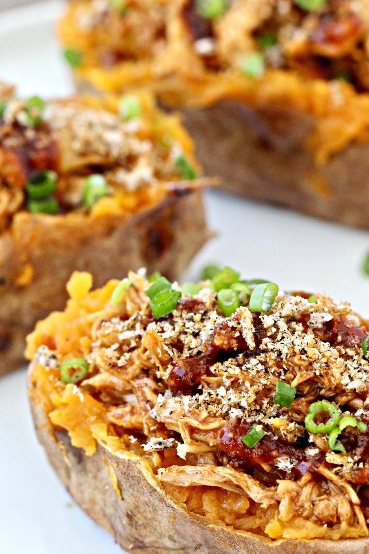 Barbecue Chicken Stuffed Sweet Potatoes