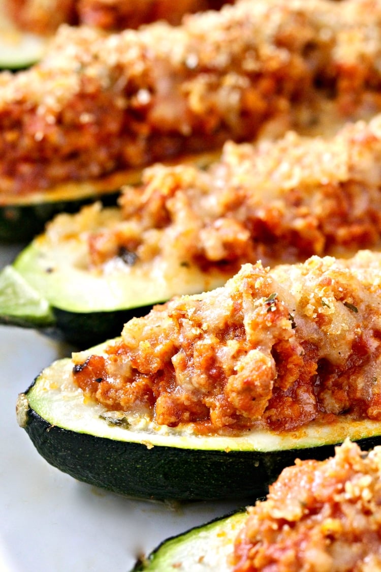 Turkey Stuffed Zucchini Boats
