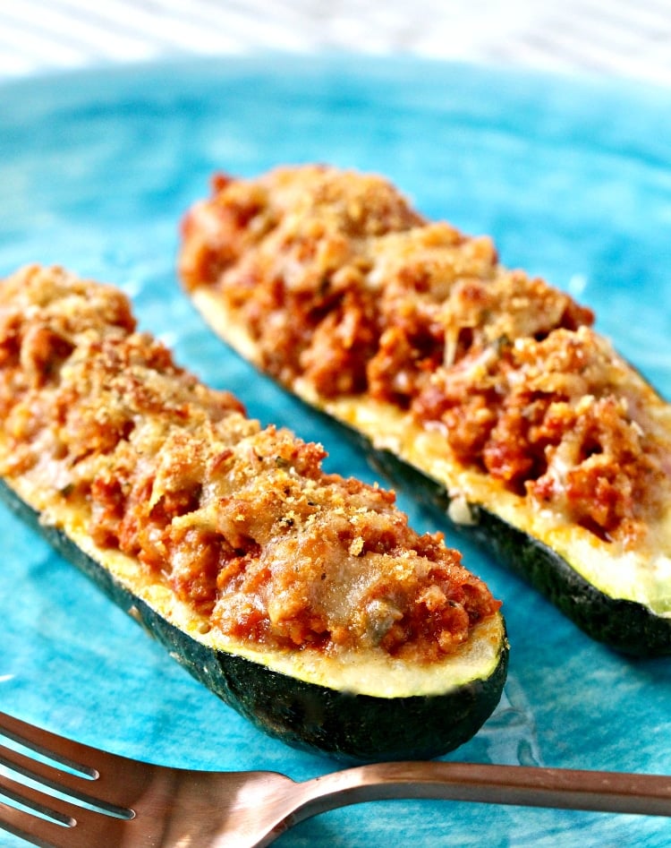 Turkey Stuffed Zucchini Boats