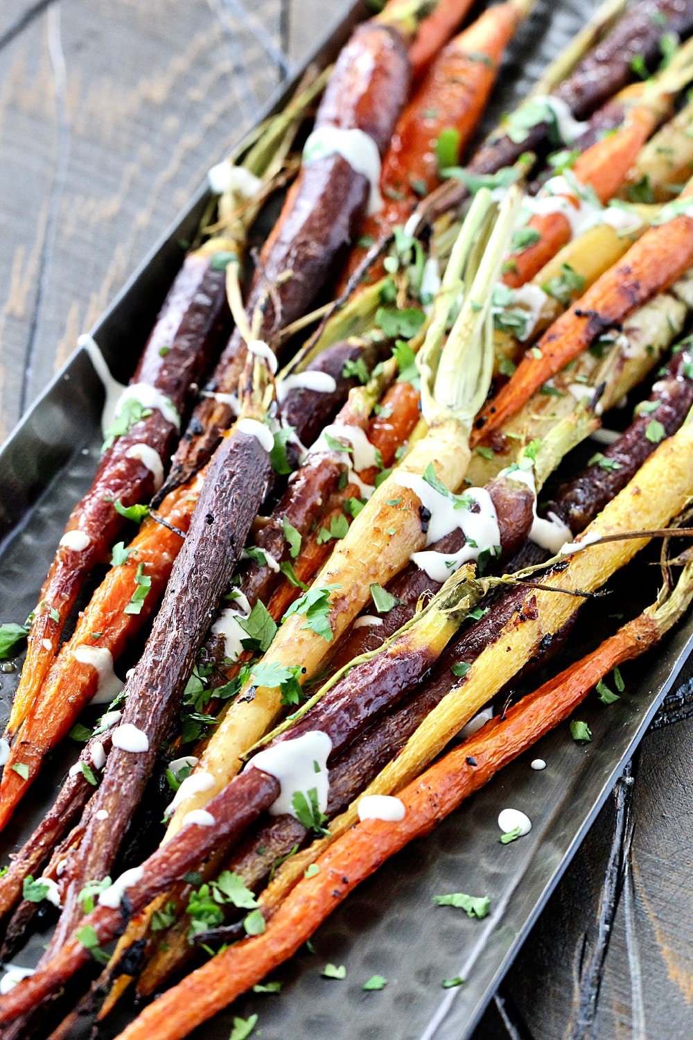 Miso Roasted Rainbow Carrots