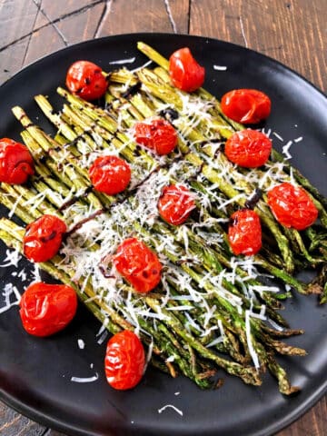 Roasted Asparagus and Grape Tomatoes