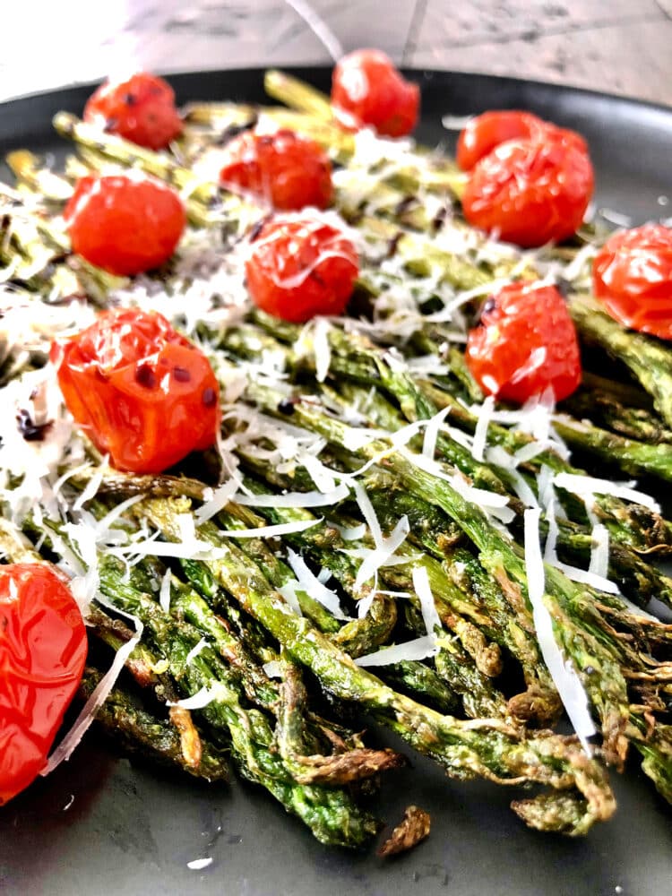 Roasted Asparagus and Grape Tomatoes