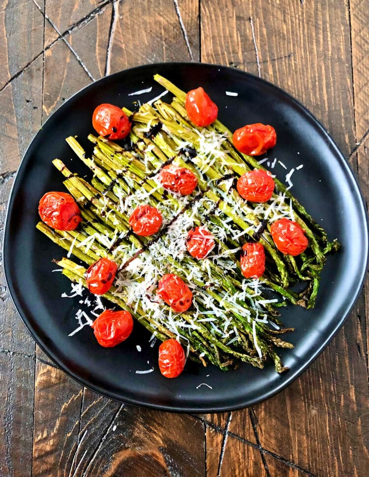 Roasted Asparagus and Grape Tomatoes