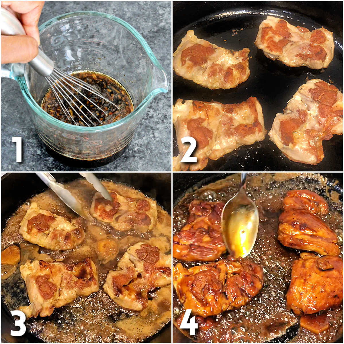 Steps for making chicken teriyaki